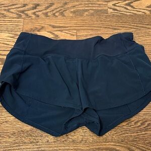 Lululemon 4 regular speed up short navy